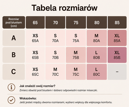 Bezramkowy komfortowy biustonosz