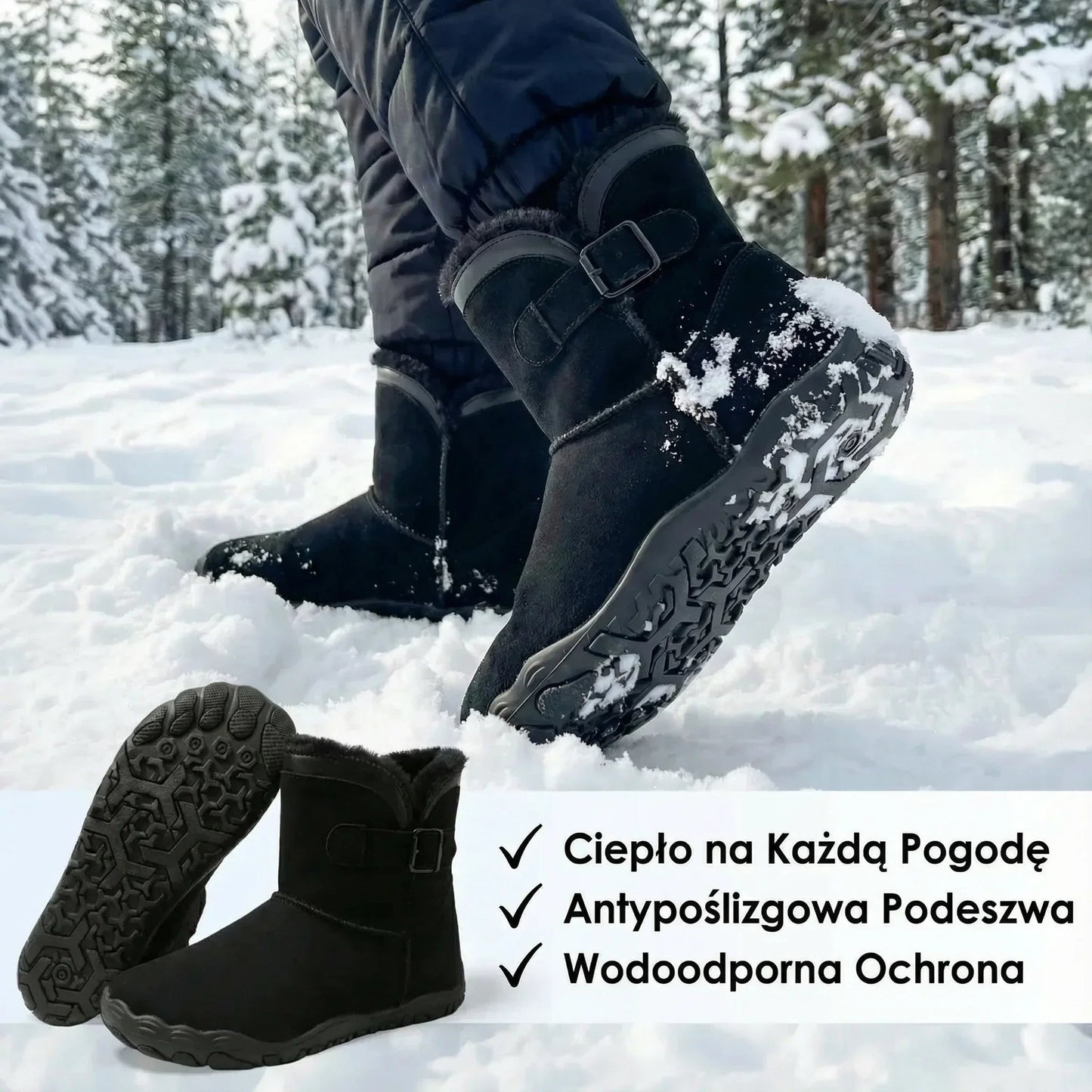 Ortoflex Furstep™ | Ciepłe i uśmierzające ból buty Barefoot dla kobiet