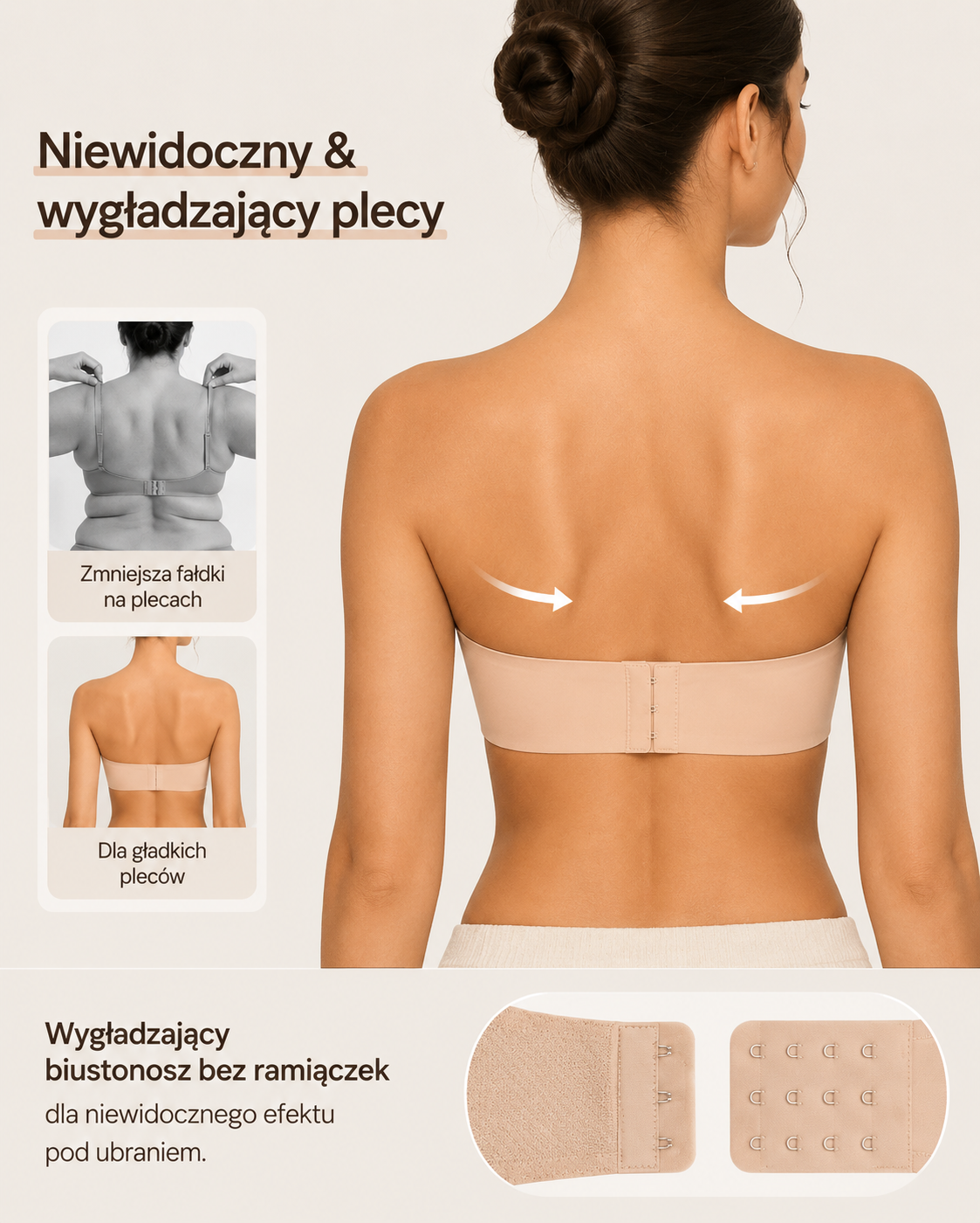 Bezramkowy komfortowy biustonosz